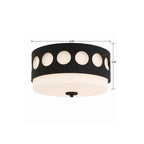 Crystorama Kirby 2 Light Black Forged Ceiling Mount