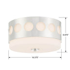 Crystorama Kirby 2 Light Black Forged Ceiling Mount