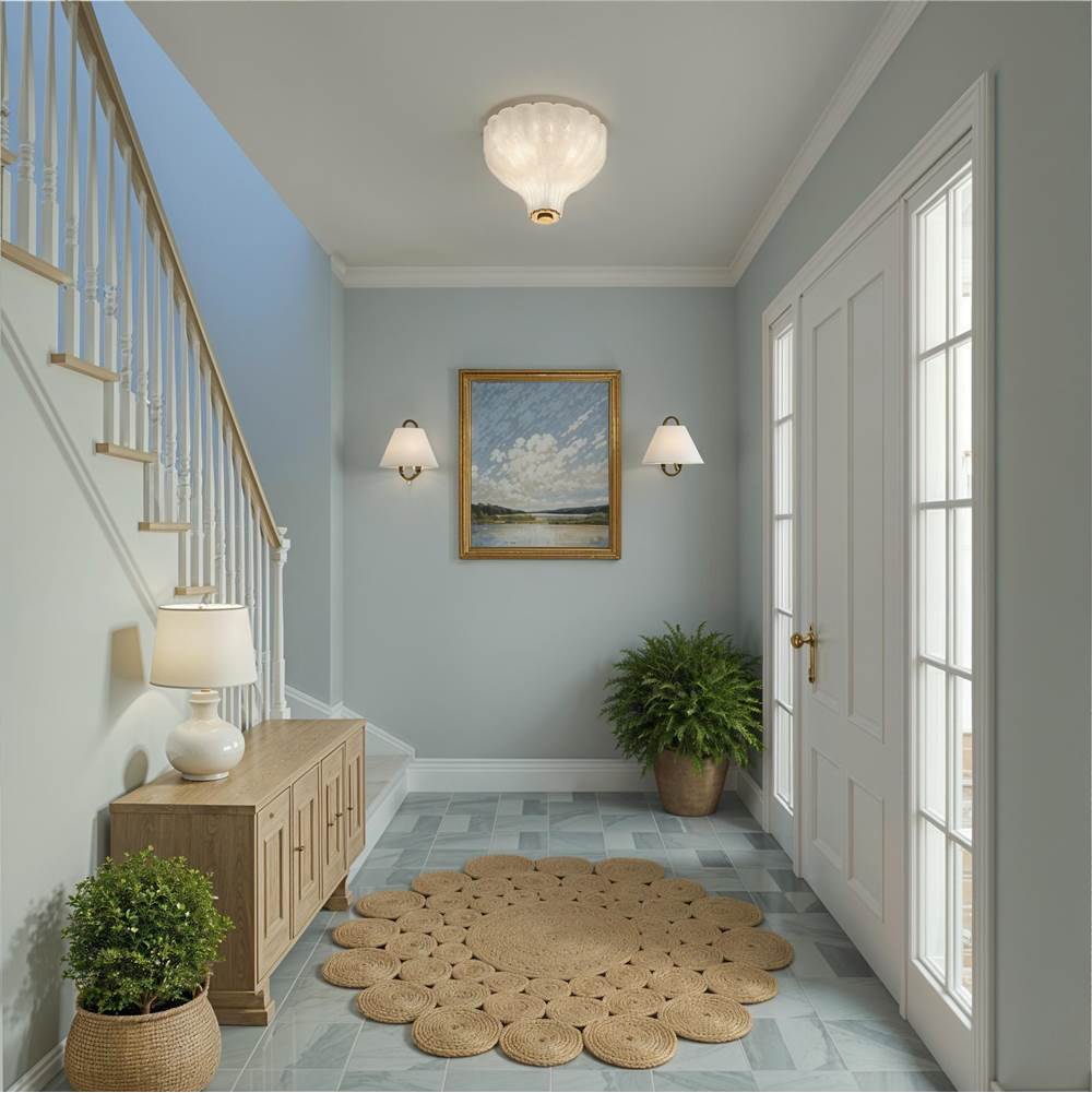 Crystorama LAY-300-LG Luxe Gold Layton 9.75'' Luxe Gold Semi Flush Mount Image 4