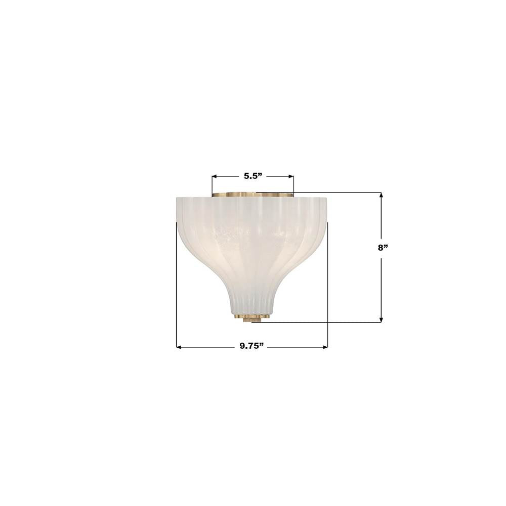 Crystorama LAY-300-LG Luxe Gold Layton 9.75'' Luxe Gold Semi Flush Mount Image 3