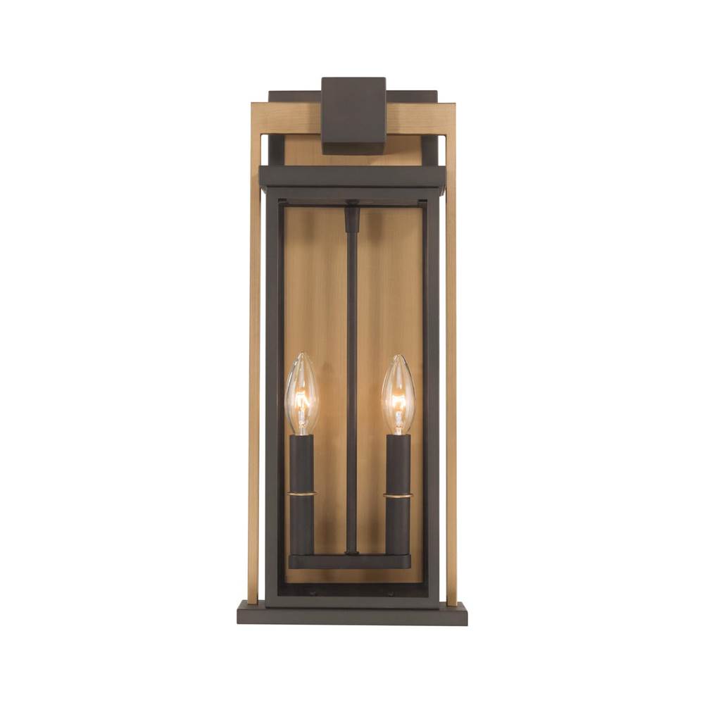 Crystorama LDL-902-TZ-TG Twilight Bronze,Textured Gold Lendel 8'' Twilight Bronze And Textured Gold Outdoor Sconce Image 6