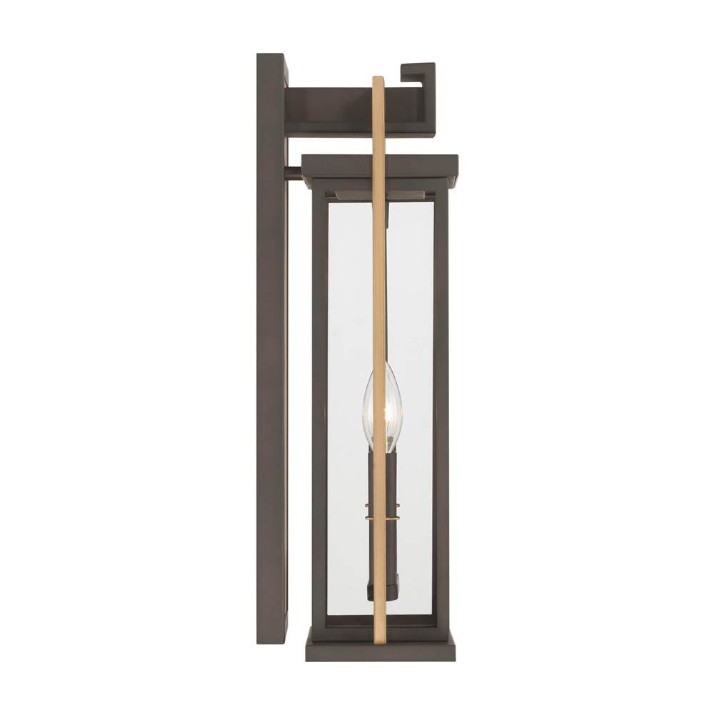 Crystorama LDL-902-TZ-TG Twilight Bronze,Textured Gold Lendel 8'' Twilight Bronze And Textured Gold Outdoor Sconce Image 5