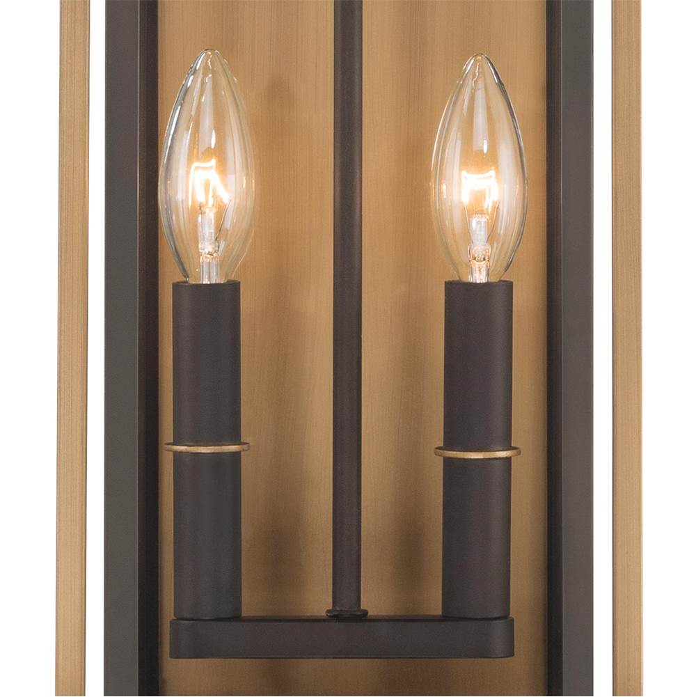 Crystorama LDL-902-TZ-TG Twilight Bronze,Textured Gold Lendel 8'' Twilight Bronze And Textured Gold Outdoor Sconce Image 4