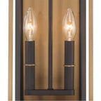 Crystorama LDL-902-TZ-TG Twilight Bronze,Textured Gold Lendel 8'' Twilight Bronze And Textured Gold Outdoor Sconce Image 4