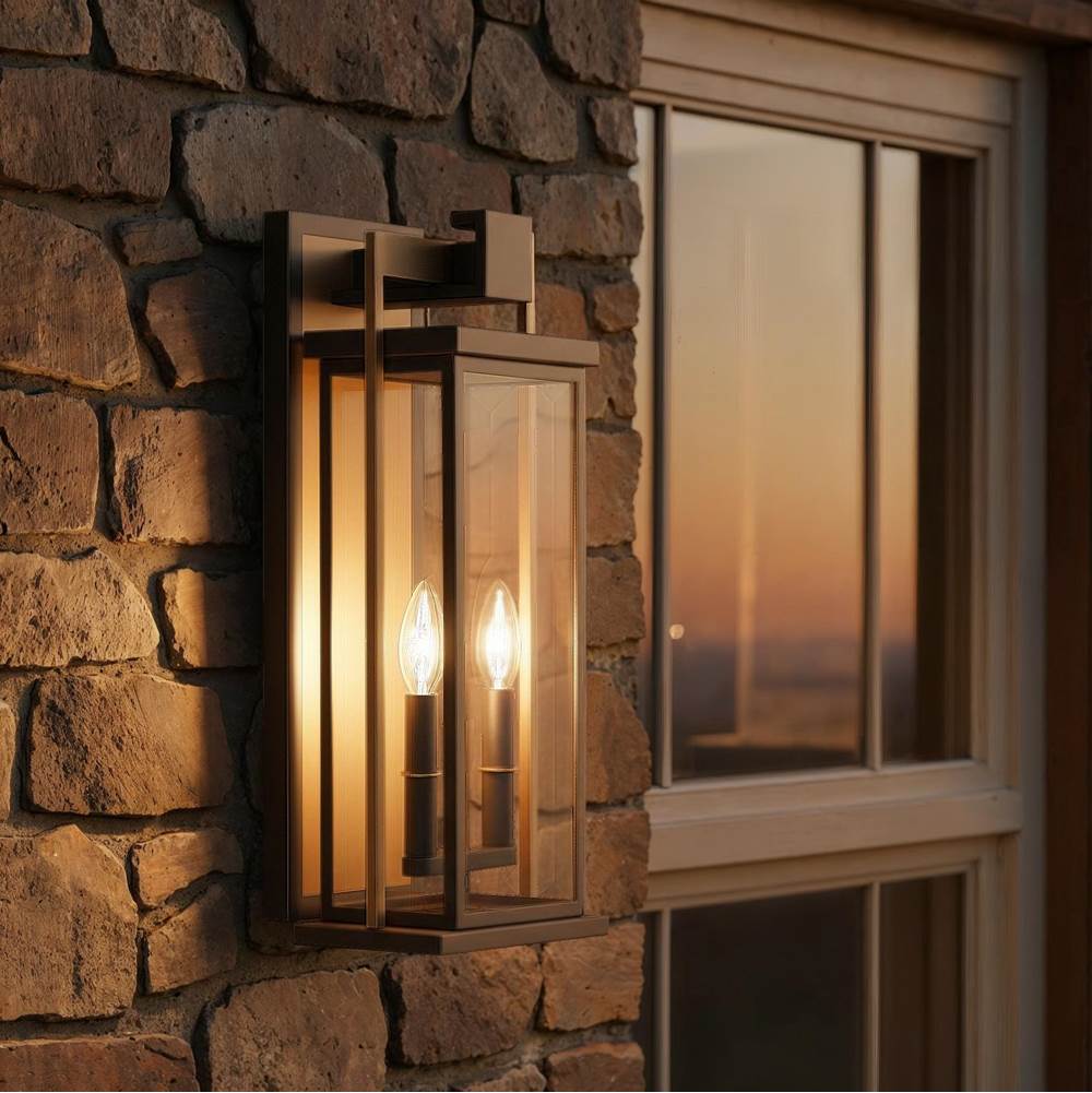 Crystorama LDL-902-TZ-TG Twilight Bronze,Textured Gold Lendel 8'' Twilight Bronze And Textured Gold Outdoor Sconce Image 3