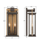 Crystorama LDL-902-TZ-TG Twilight Bronze,Textured Gold Lendel 8'' Twilight Bronze And Textured Gold Outdoor Sconce Image 2