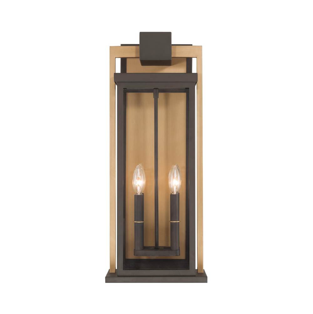Crystorama LDL-904-TZ-TG Twilight Bronze,Textured Gold Lendel 9.75'' Twilight Bronze And Textured Gold Outdoor Sconce Image 6