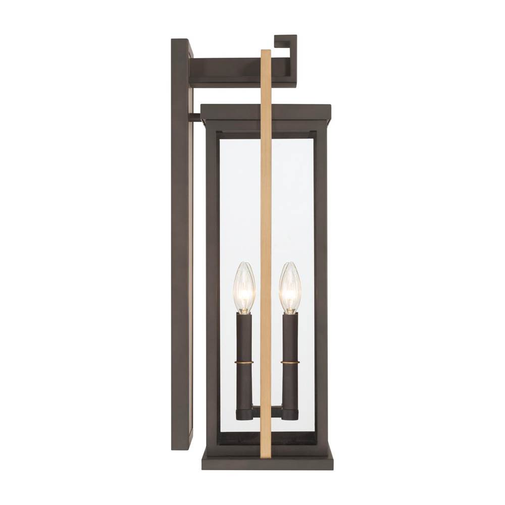 Crystorama LDL-904-TZ-TG Twilight Bronze,Textured Gold Lendel 9.75'' Twilight Bronze And Textured Gold Outdoor Sconce Image 5