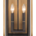 Crystorama LDL-904-TZ-TG Twilight Bronze,Textured Gold Lendel 9.75'' Twilight Bronze And Textured Gold Outdoor Sconce Image 4