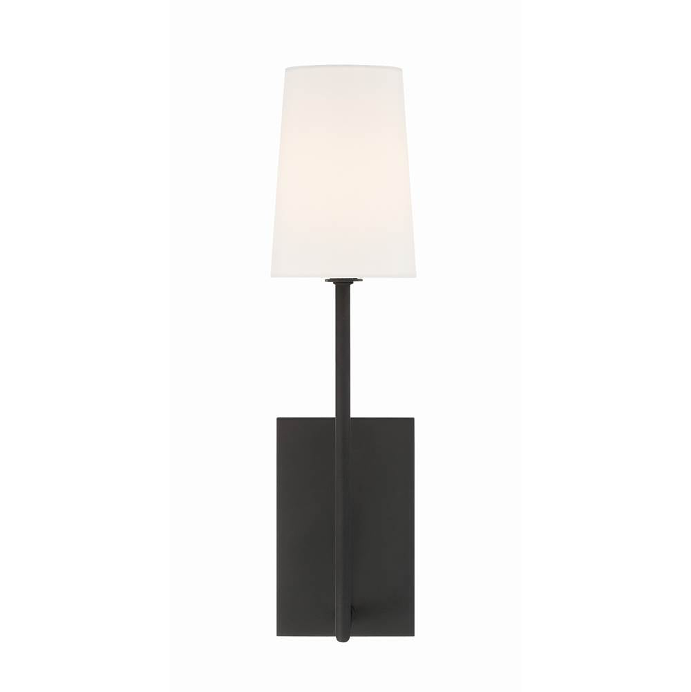Crystorama LEN-251-BF Black Forged Lena 1 Light Black Forged Wall Mount Image 1