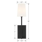 Crystorama LEN-251-BF Black Forged Lena 1 Light Black Forged Wall Mount Image 2