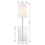 Crystorama Lena 1 Light Black Forged Wall Mount
