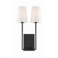 Crystorama LEN-252-BF Black Forged Lena 2 Light Black Forged Wall Mount Image 1