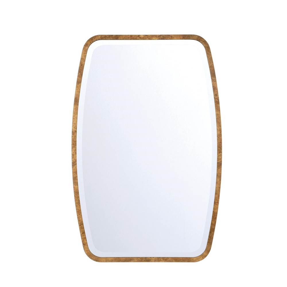 Crystorama LIN-M400-WD Wood Veneer Lindee 24'' Wood Veneer Mirror Image 1