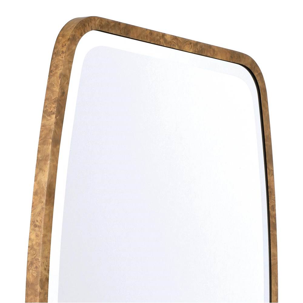 Crystorama LIN-M400-WD Wood Veneer Lindee 24'' Wood Veneer Mirror Image 6