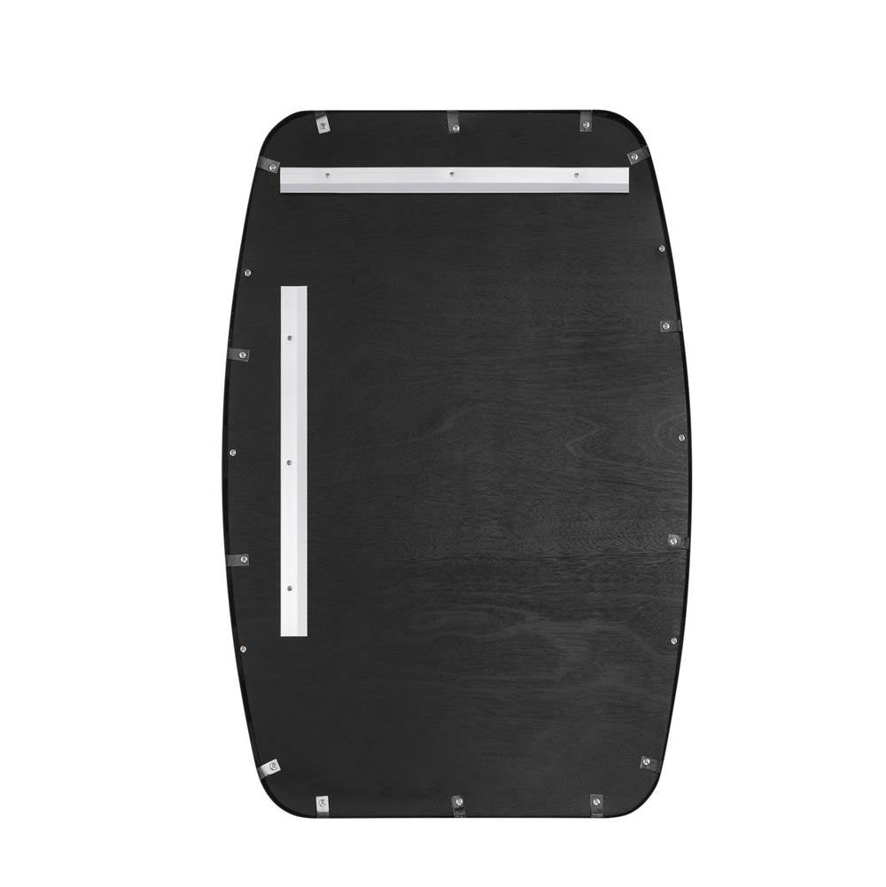 Crystorama LIN-M400-WD Wood Veneer Lindee 24'' Wood Veneer Mirror Image 5