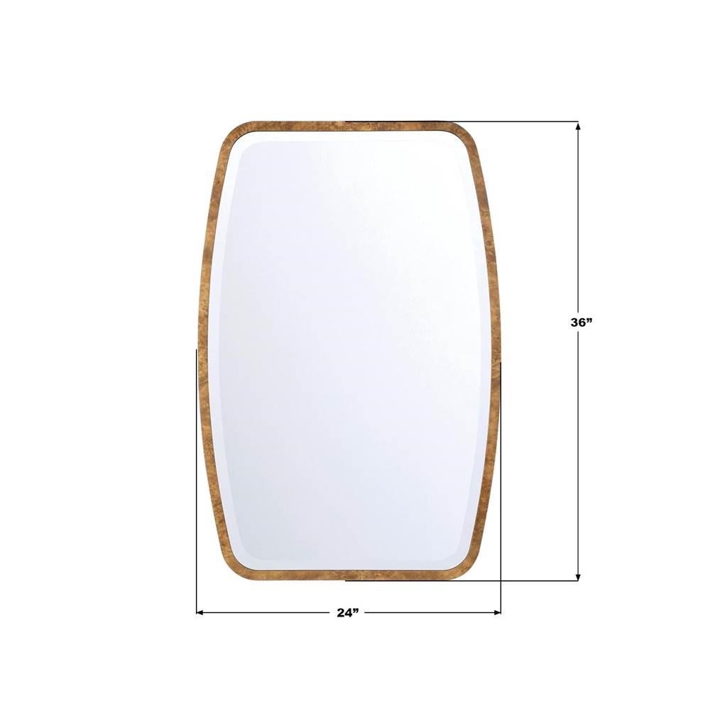 Crystorama LIN-M400-WD Wood Veneer Lindee 24'' Wood Veneer Mirror Image 3
