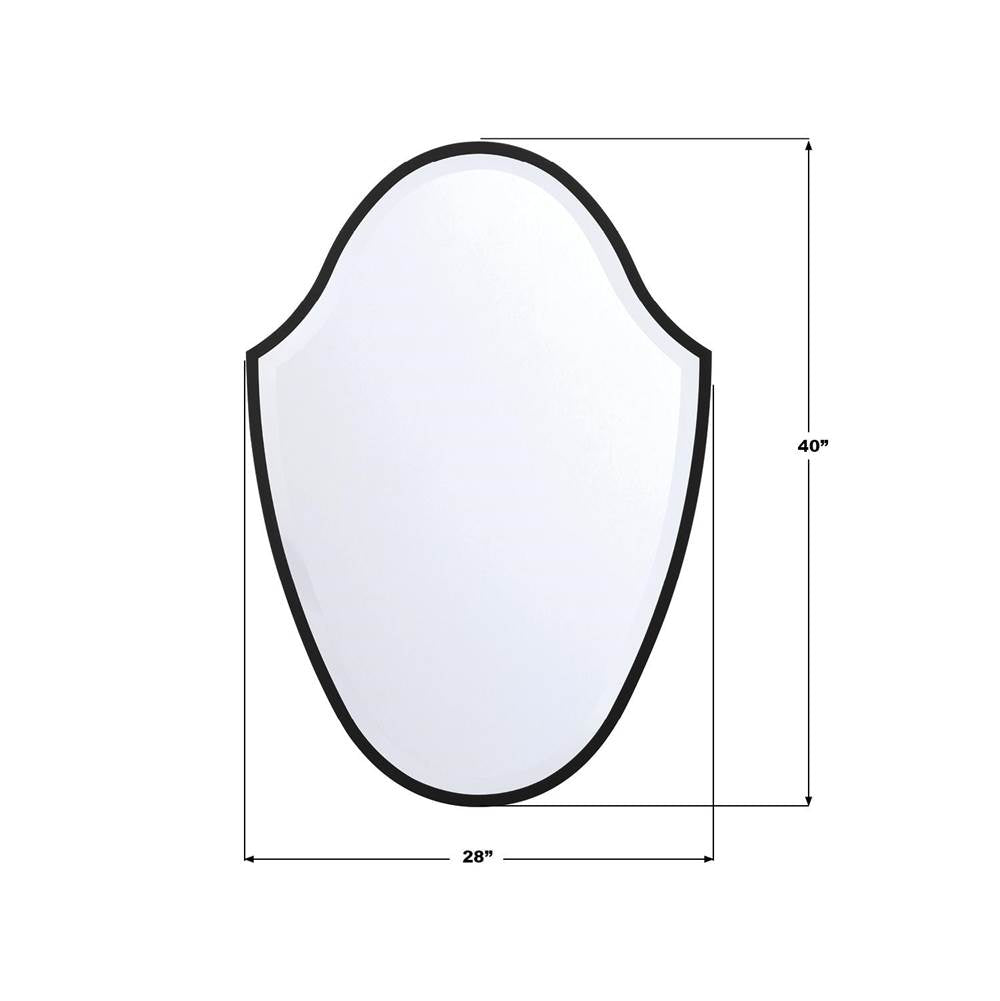 Crystorama LIN-M428-MK Matte Black Lindee 28'' Matte Black Mirror Image 2