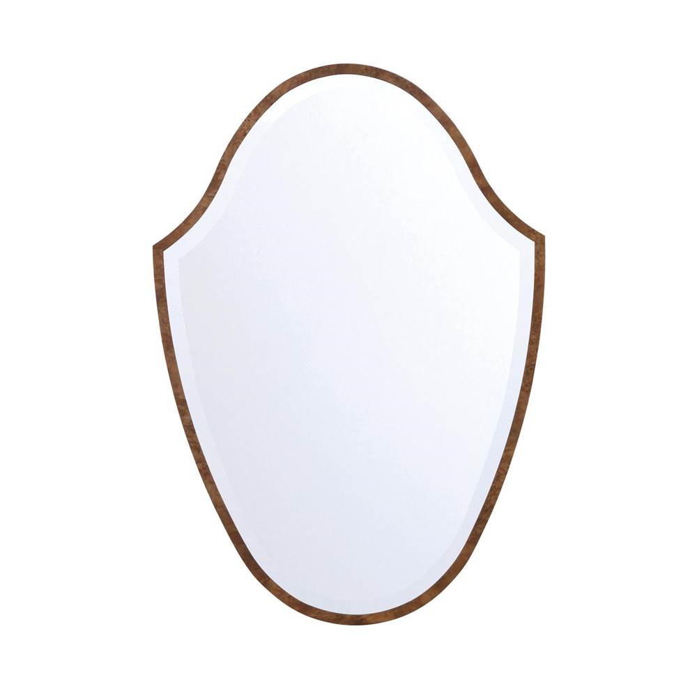 Crystorama LIN-M428-WD Wood Veneer Lindee 28'' Wood Veneer Mirror Image 1