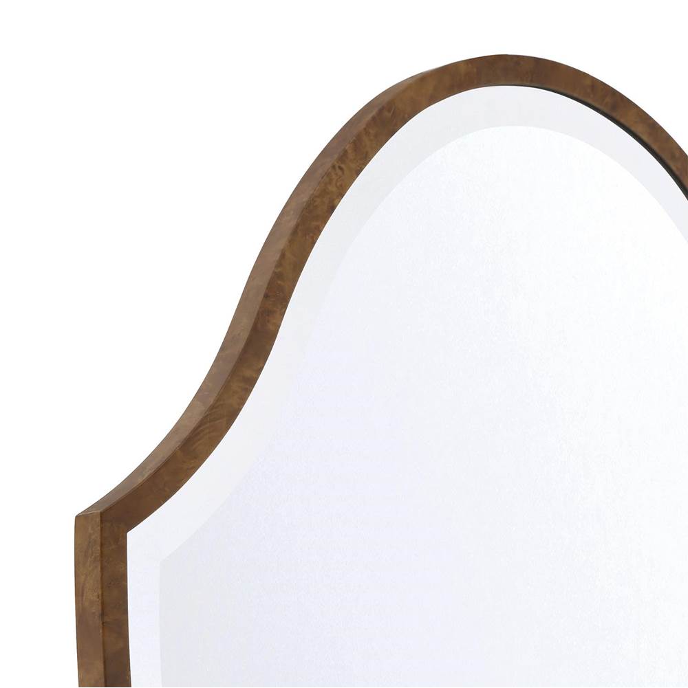 Crystorama LIN-M428-WD Wood Veneer Lindee 28'' Wood Veneer Mirror Image 8