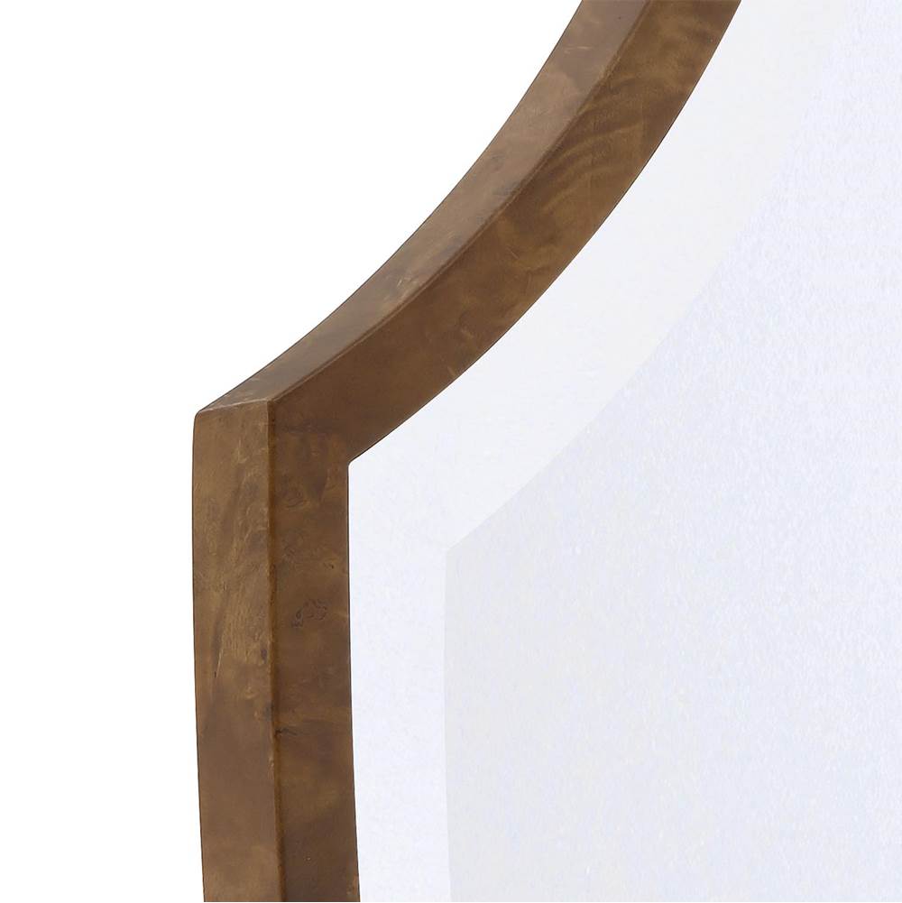 Crystorama LIN-M428-WD Wood Veneer Lindee 28'' Wood Veneer Mirror Image 7