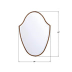 Crystorama LIN-M428-WD Wood Veneer Lindee 28'' Wood Veneer Mirror Image 3