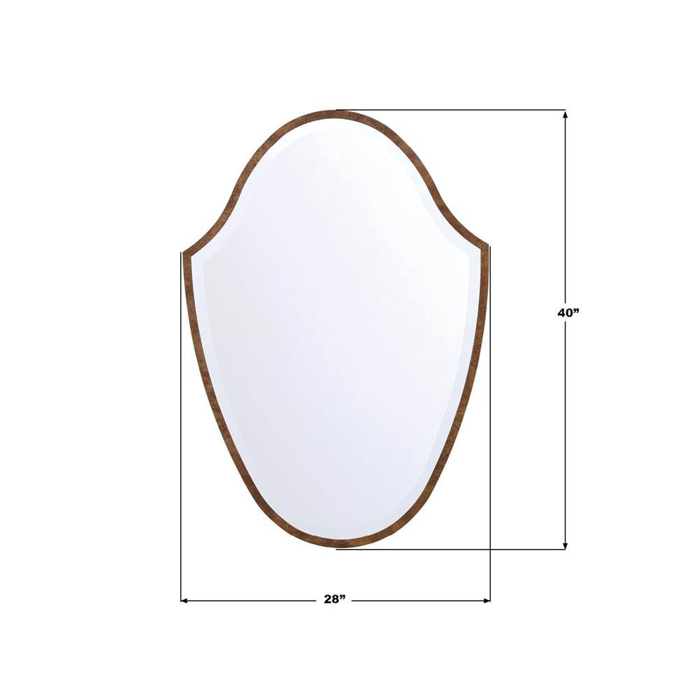 Crystorama LIN-M428-WD Wood Veneer Lindee 28'' Wood Veneer Mirror Image 3