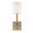 Crystorama LLO-481-AG Aged Brass Lloyd 1 Light Aged Brass Wall Mount Image 1