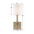 Crystorama LLO-481-AG Aged Brass Lloyd 1 Light Aged Brass Wall Mount Image 2