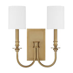 Crystorama Lloyd 2 Light Aged Brass Sconce