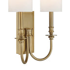 Crystorama LLO-482-AG Aged Brass Lloyd 2 Light Aged Brass Sconce Image 3