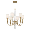 Crystorama LLO-486-AG Aged Brass Lloyd 6 Light Aged Brass Chandelier Image 1