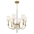 Crystorama LLO-486-AG Aged Brass Lloyd 6 Light Aged Brass Chandelier Image 1