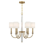 Crystorama LLO-486-AG Aged Brass Lloyd 6 Light Aged Brass Chandelier Image 5
