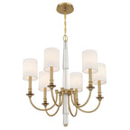 Crystorama LLO-486-AG Aged Brass Lloyd 6 Light Aged Brass Chandelier Image 4