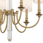 Crystorama LLO-486-AG Aged Brass Lloyd 6 Light Aged Brass Chandelier Image 3