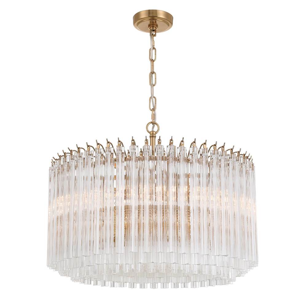 Crystorama LOF-5007-AG Aged Brass Lofton 7 Light Aged Brass Chandelier Image 1