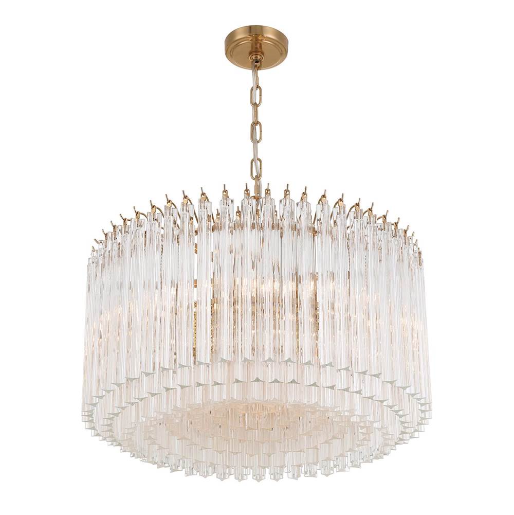 Crystorama LOF-5007-AG Aged Brass Lofton 7 Light Aged Brass Chandelier Image 4