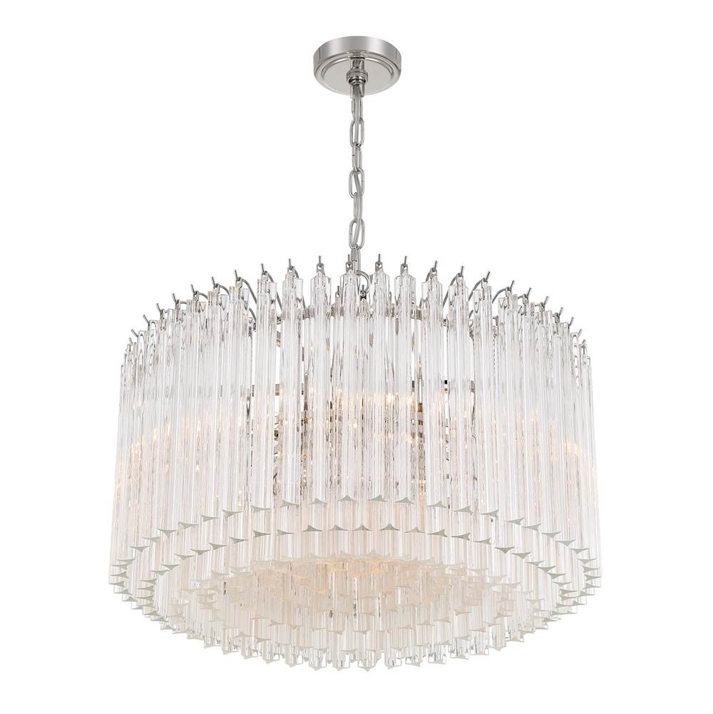 Crystorama LOF-5007-PN Polished Nickel Lofton 7 Light Polished Nickel Chandelier Image 4