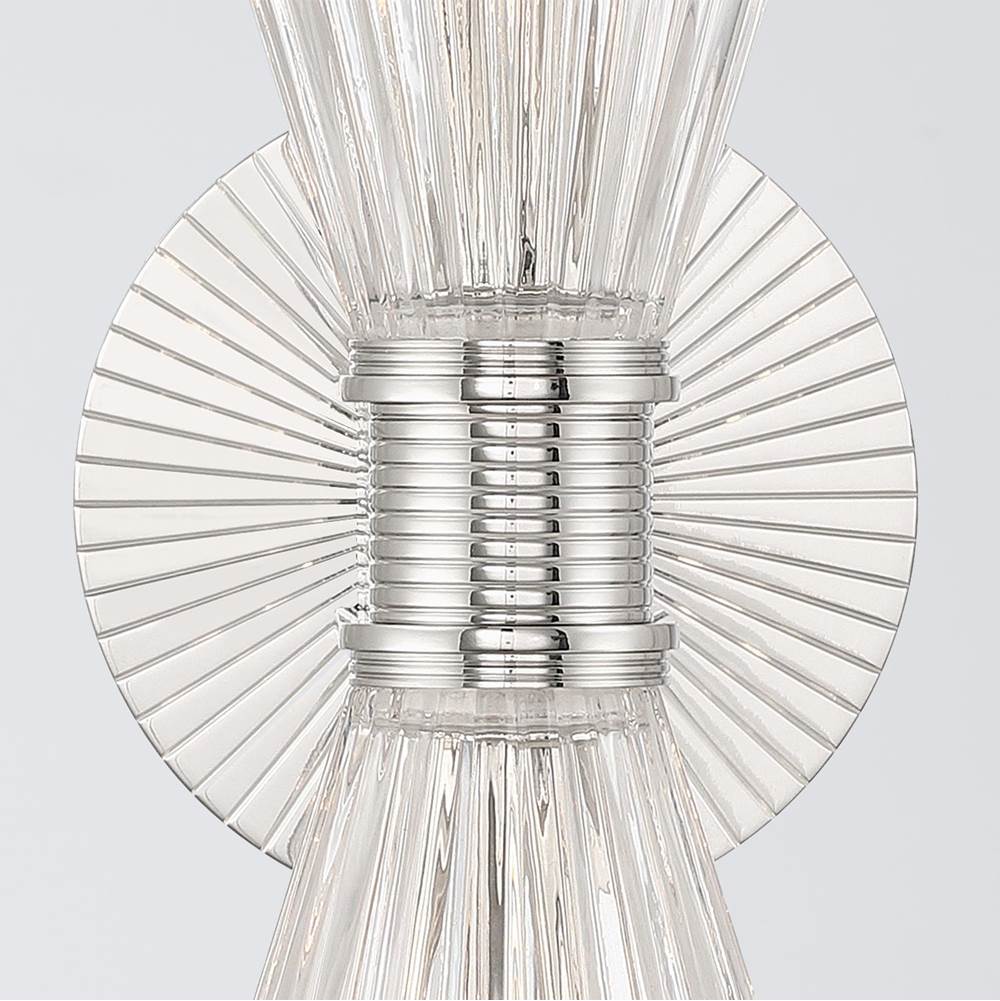Crystorama LOT-702-PN Polished Nickel Lotus 5.5'' Polished Nickel Sconce Image 4