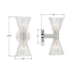 Crystorama LOT-702-PN Polished Nickel Lotus 5.5'' Polished Nickel Sconce Image 2