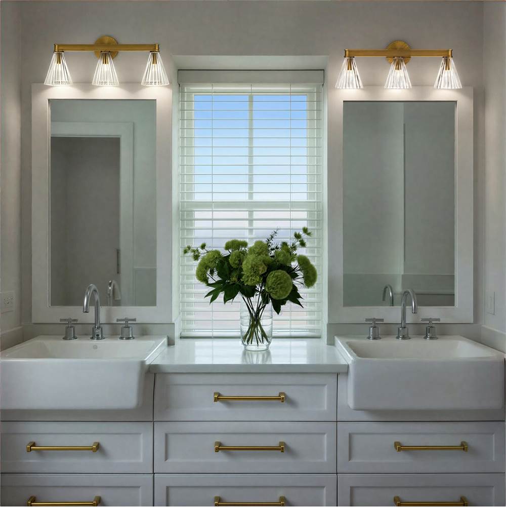 Crystorama LOT-703-LG Luxe Gold Lotus 23.5'' Luxe Gold Bathroom Vanity Image 4
