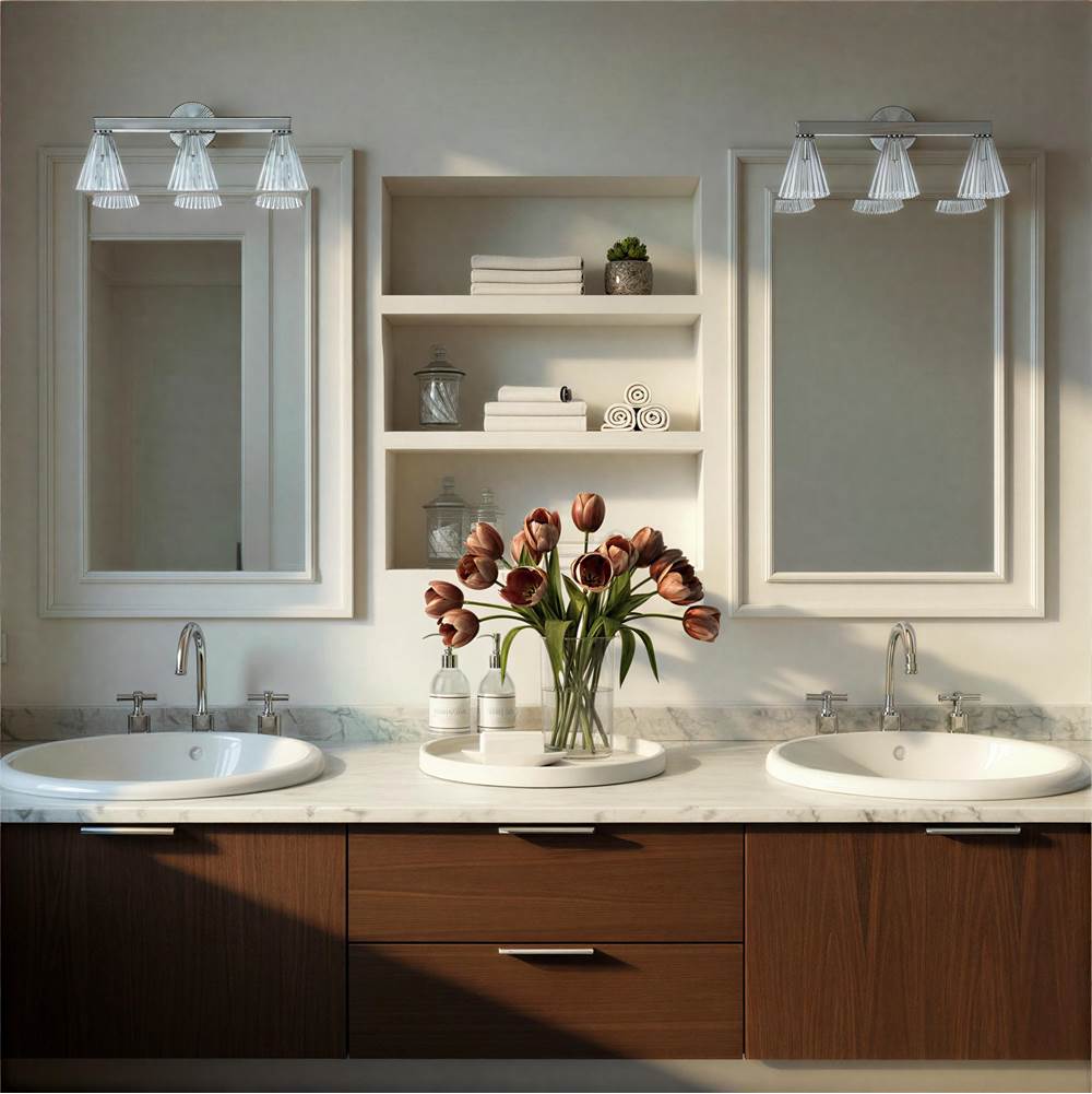 Crystorama LOT-703-PN Polished Nickel Lotus 23.5'' Polished Nickel Bathroom Vanity Image 3