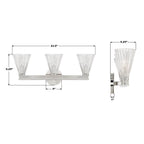 Crystorama LOT-703-PN Polished Nickel Lotus 23.5'' Polished Nickel Bathroom Vanity Image 2