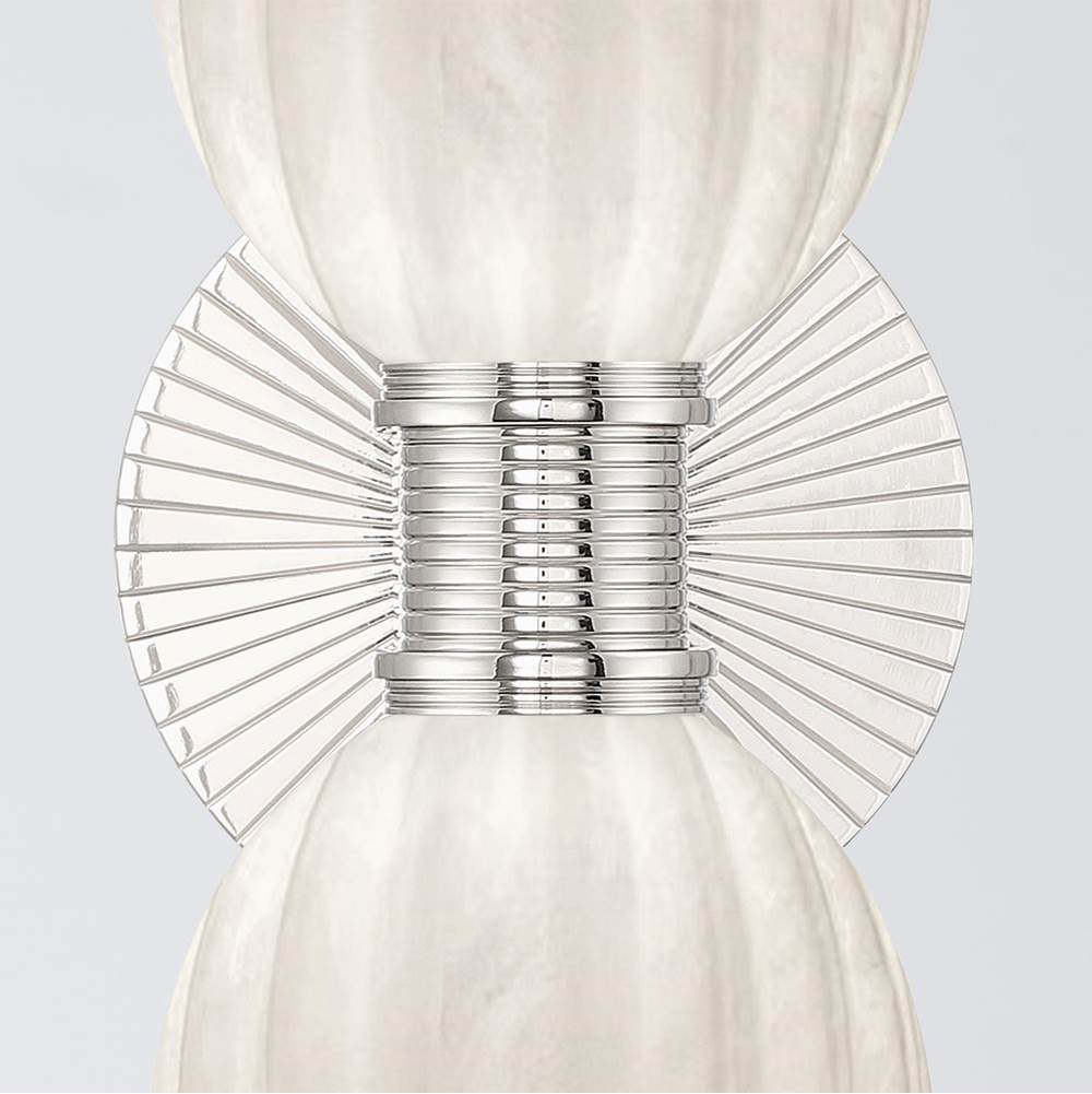 Crystorama LOT-712-PN Polished Nickel Lotus 5'' Polished Nickel Sconce Image 4