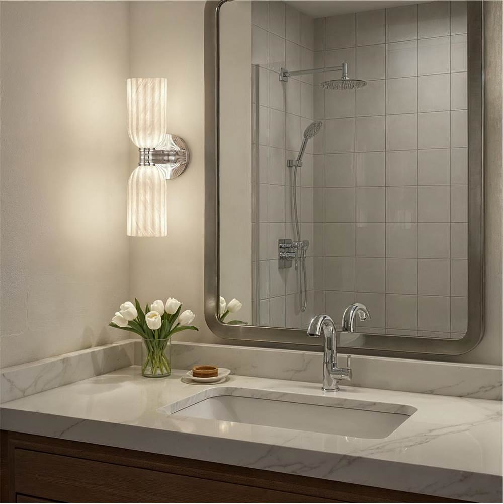 Crystorama LOT-712-PN Polished Nickel Lotus 5'' Polished Nickel Sconce Image 3