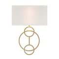 Crystorama LRL-992-VG-WH Vibrant Gold Laurel 2 Light Vibrant Gold Sconce Image 1