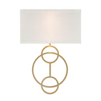 Crystorama LRL-992-VG-WH Vibrant Gold Laurel 2 Light Vibrant Gold Sconce Image 1