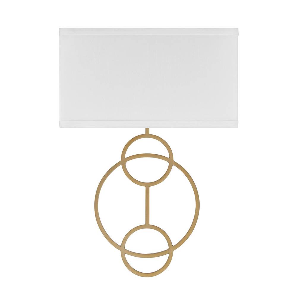 Crystorama Laurel 2 Light Vibrant Gold Sconce
