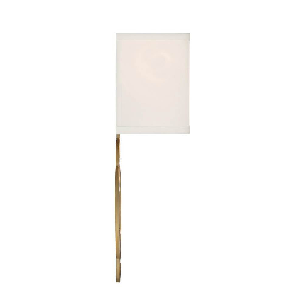 Crystorama LRL-992-VG-WH Vibrant Gold Laurel 2 Light Vibrant Gold Sconce Image 4
